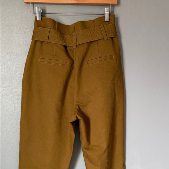 a new day Womens High-Waisted Belted Trouser Career Academia Pant Khaki Size 4 - Picture 7 of 12